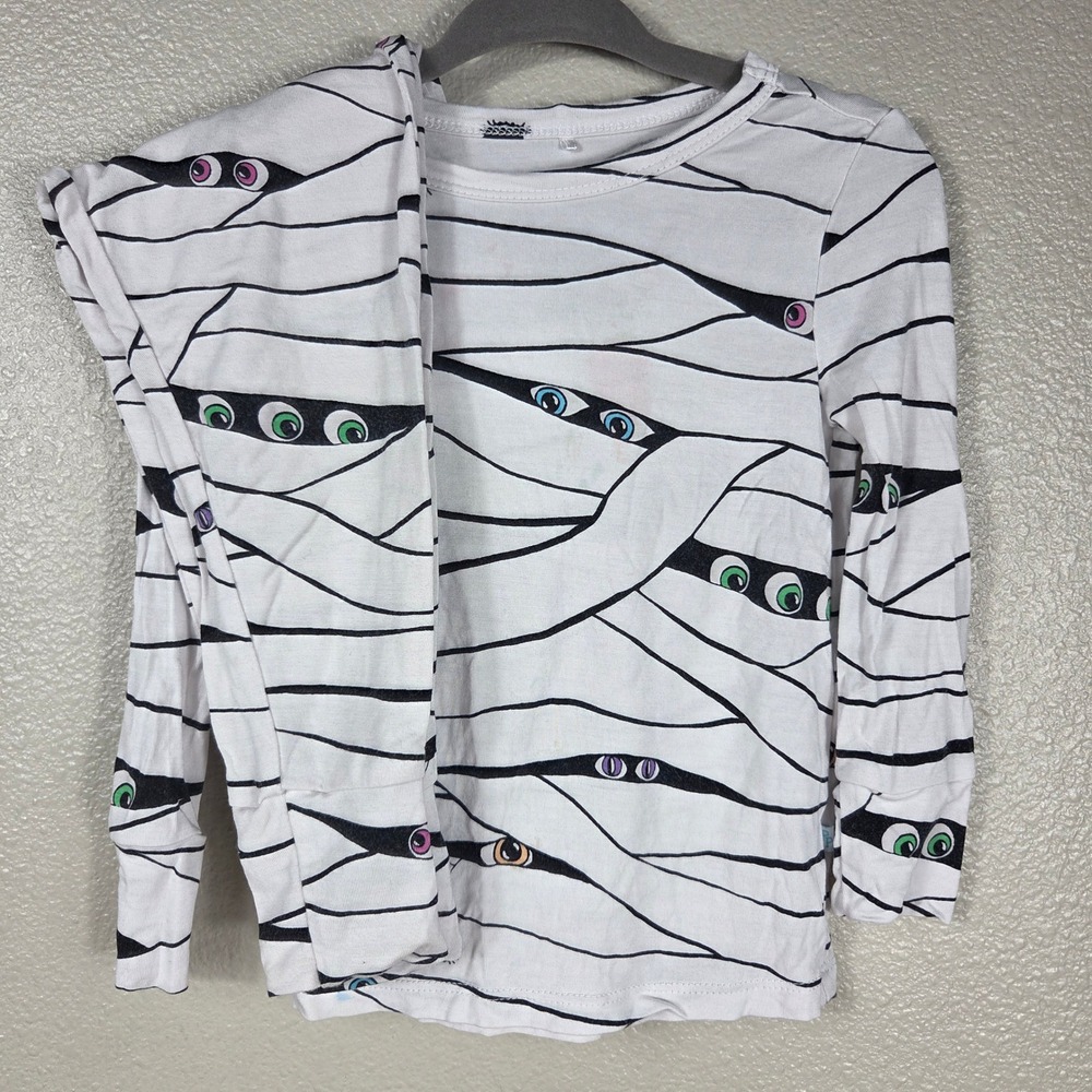 Posh Peanut‎ Mummy Halloween Bamboo Pajama Set 18-24M Glow Eyes Long Sleeve